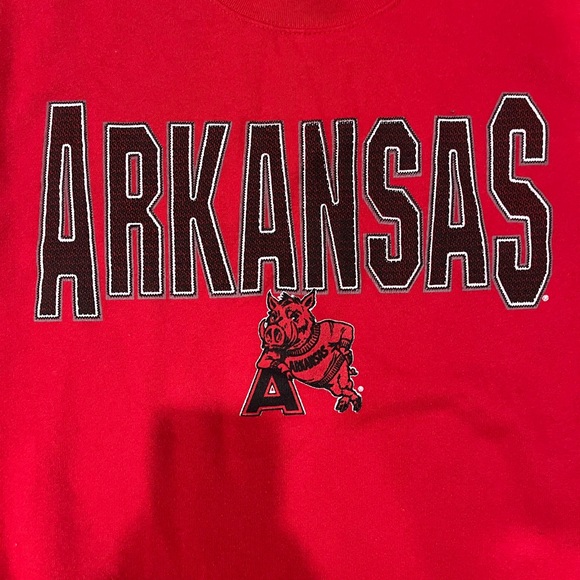 90s Vintage Arkansas Razorbacks Crewneck Sweatshirt L - Picture 3 of 5